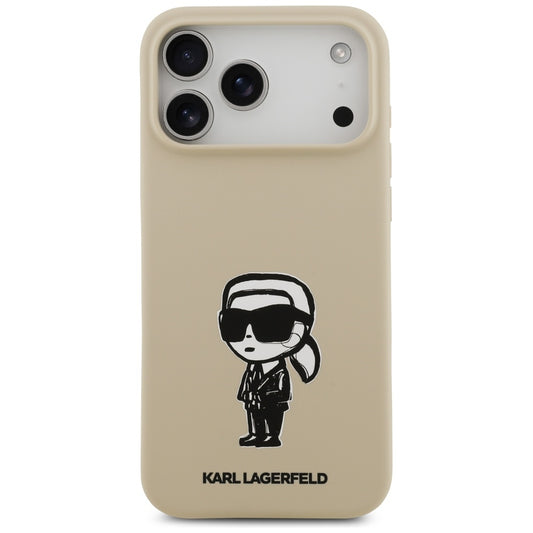 Tok a Apple iPhone 17 Pro Max-hoz, Karl Lagerfeld, Sketch and Logo Karl, Barna