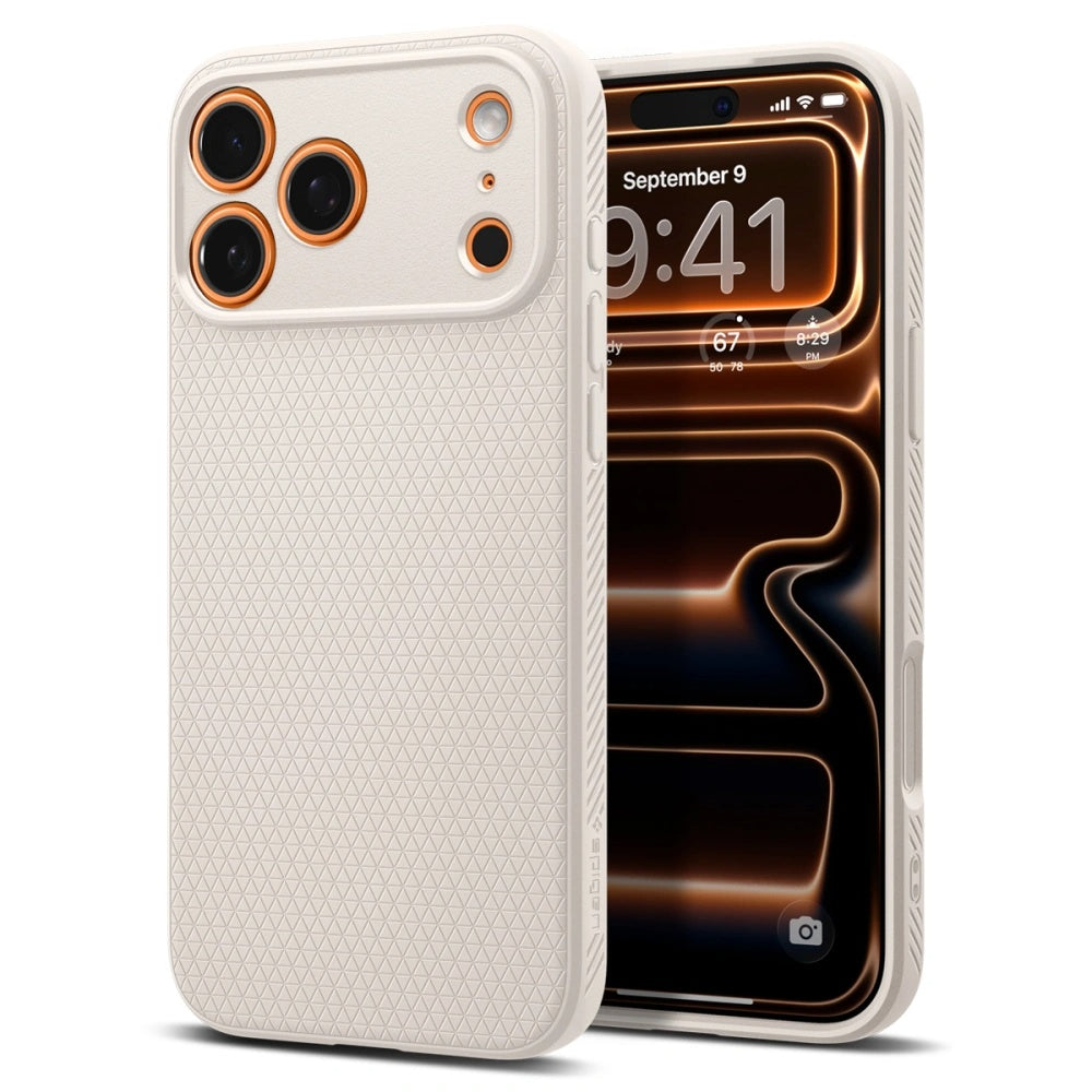 Tok a Apple iPhone 17 Pro Max-hoz, Spigen, Liquid Air, Bézs