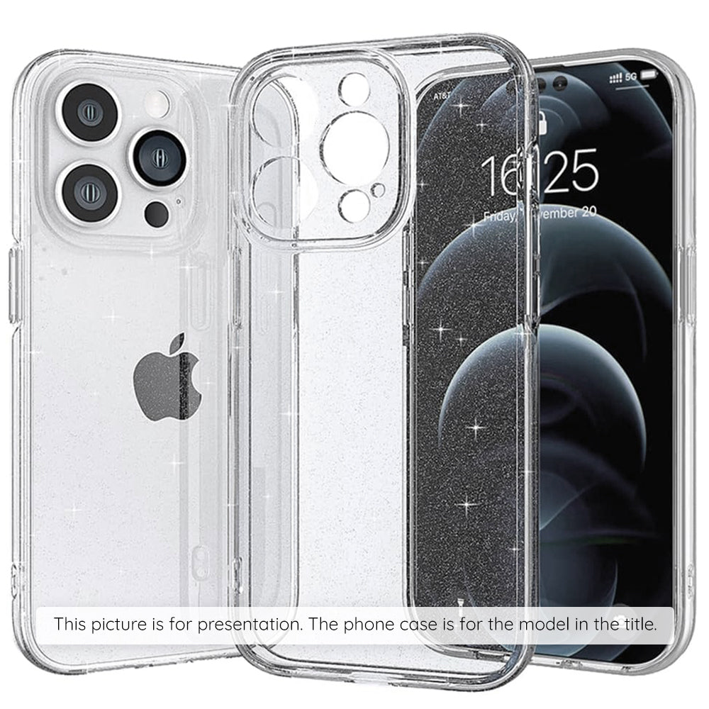 Case for Apple iPhone 17 Pro Max, Techsuit, SparkleSkin, Transparent