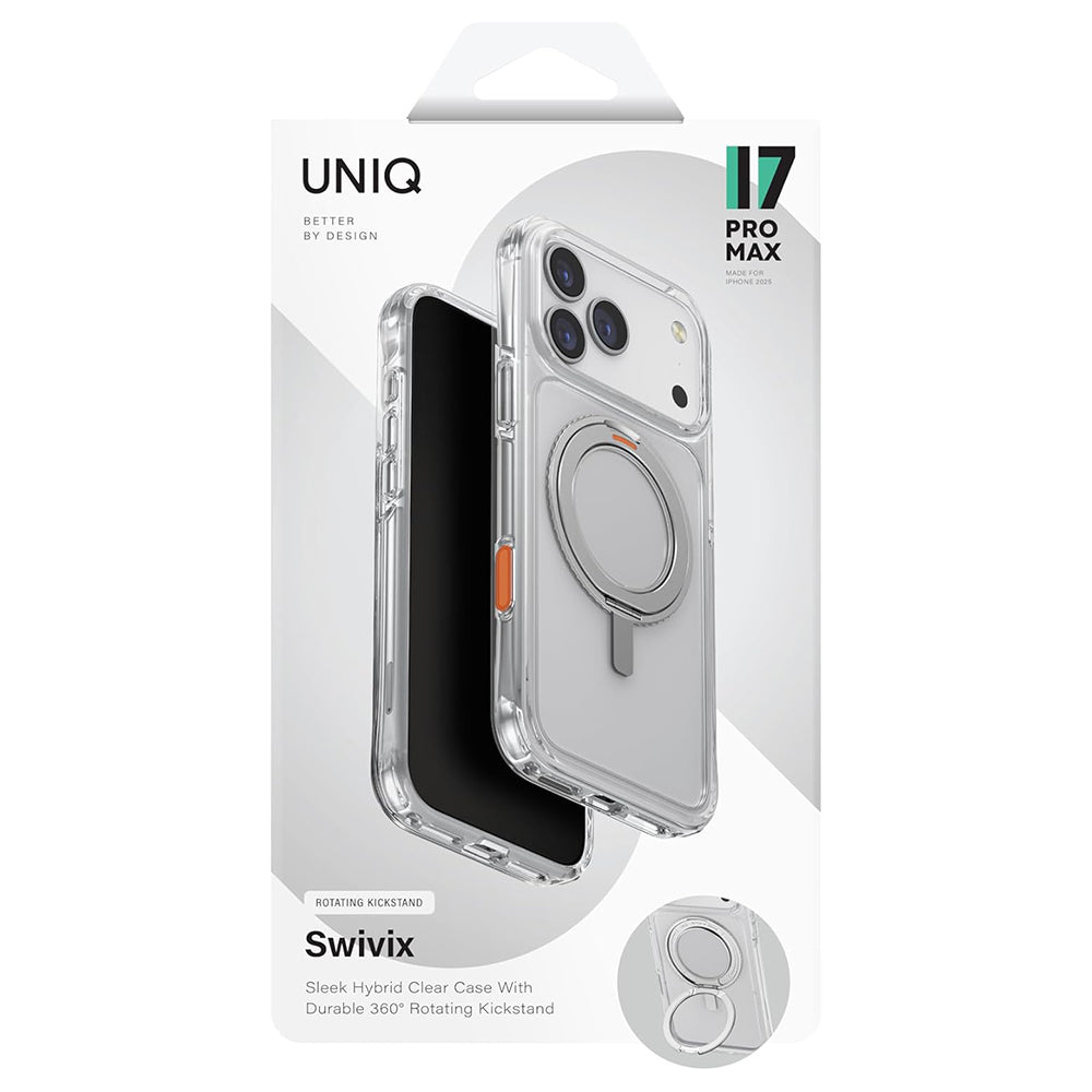 Tok Apple iPhone 17 Pro Max-hoz, UNIQ, Swivix, Ezüst