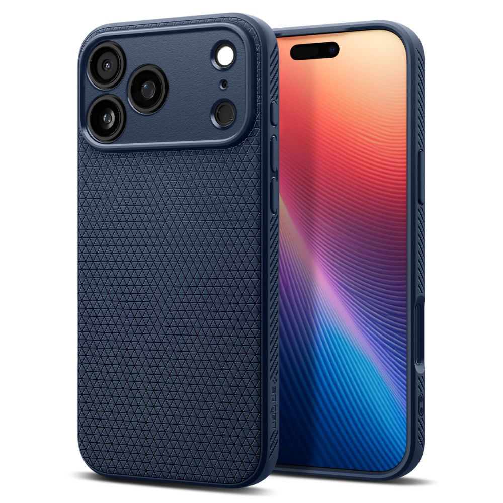Tok a Apple iPhone 17 Pro-hoz, Spigen, Liquid Air, Tengerészkék