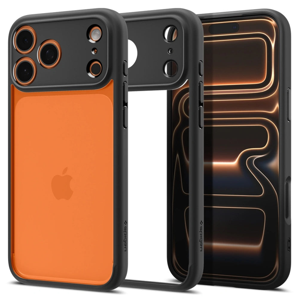 Tok Apple iPhone 17 Pro-hoz, Spigen, Ultra Hybrid, Matt Fekete ACS10343