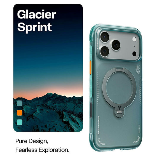 Tok Apple iPhone 17 Pro-hoz, Torras, Ostand Spin Air, Zöld