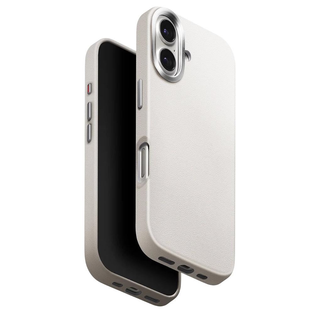 Tok Apple iPhone 17-hez, UNIQ, Lyden Leatherette, Szürke