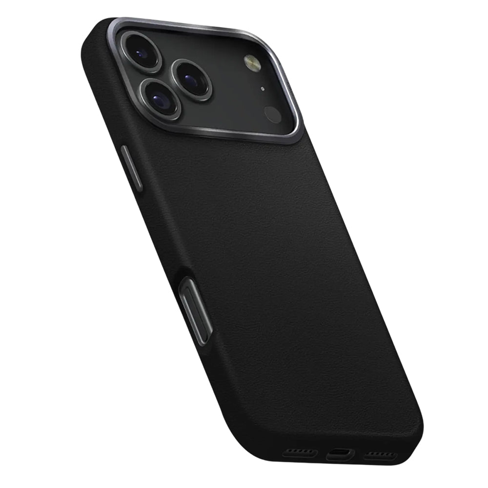 Tok Apple iPhone 17-hez, UNIQ, Lyden Leatherette, Fekete