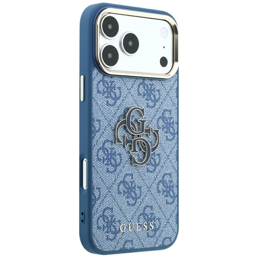 Case for Apple iPhone 18 Pro / 17 Pro, Guess, 4G Big Resin Logo, Blue