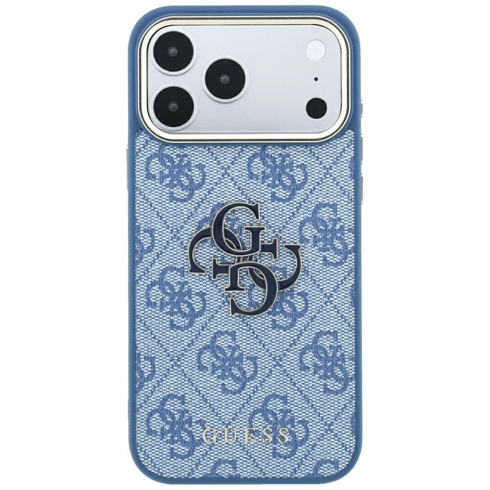 Case for Apple iPhone 18 Pro / 17 Pro, Guess, 4G Big Resin Logo, Blue