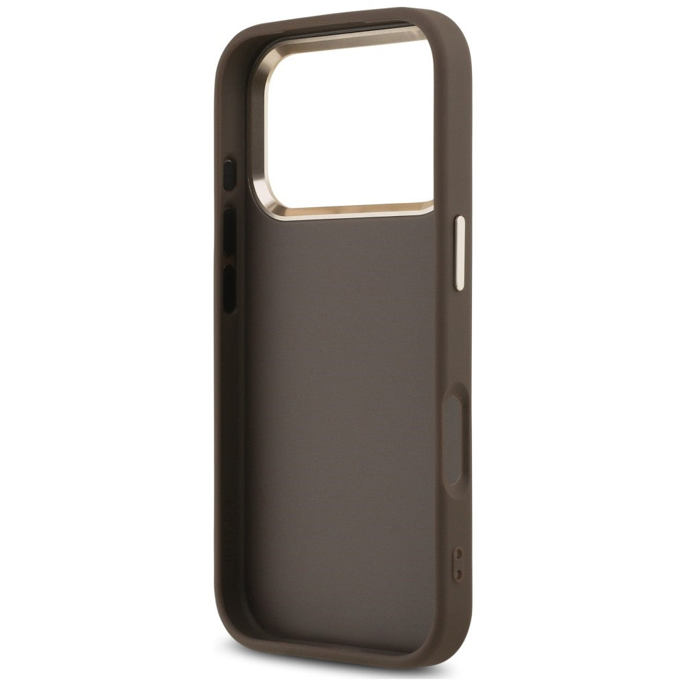 Tok Apple iPhone 18 Pro / 17 Pro készülékhez, Guess, 4G Classic Logo with Strap, aranybarna
