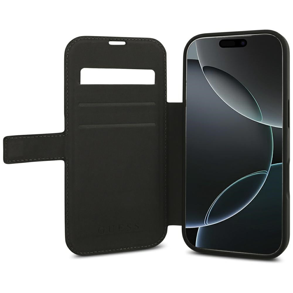 Tok Apple iPhone 18 Pro / 17 Pro-hoz, Guess, 4G Fém Logó, Fekete
