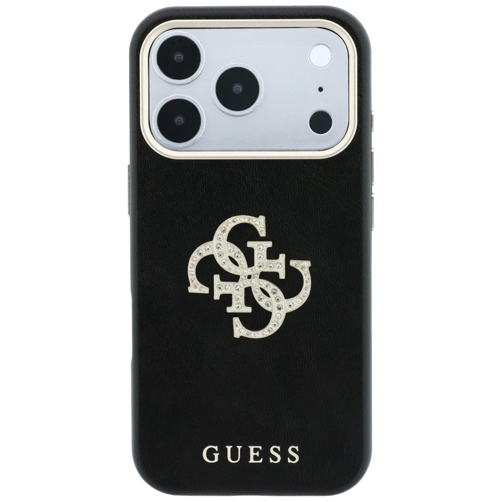 Tok Apple iPhone 18 Pro / 17 Pro-hoz, Guess, Smooth Big Strass Logo, Bordó