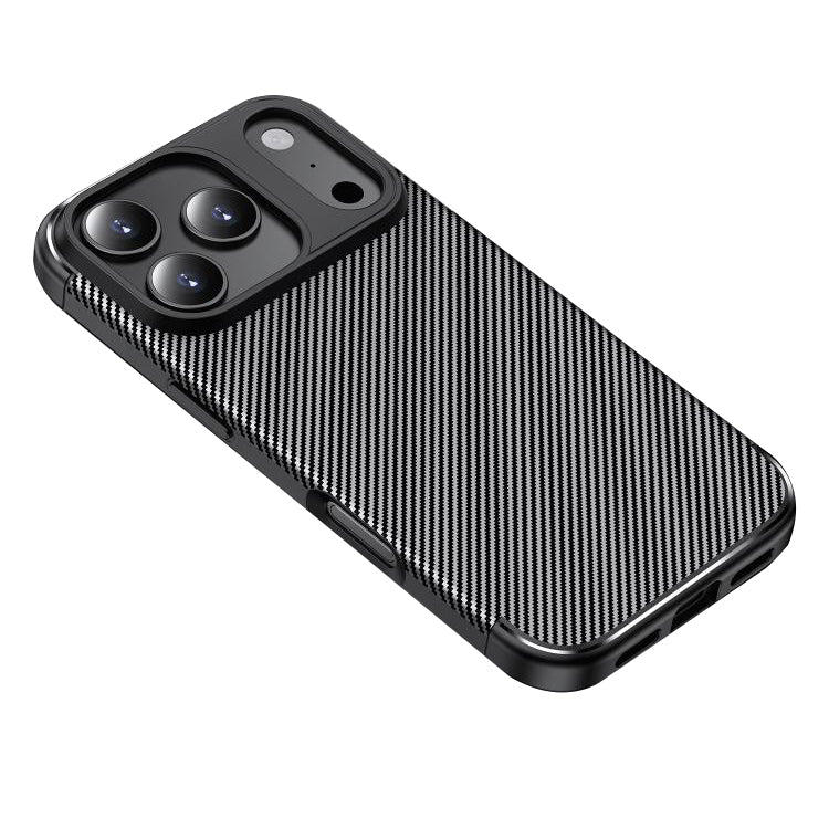 Tok Apple iPhone 18 Pro / 17 Pro készülékhez, Techsuit, CarbonFiber, fekete