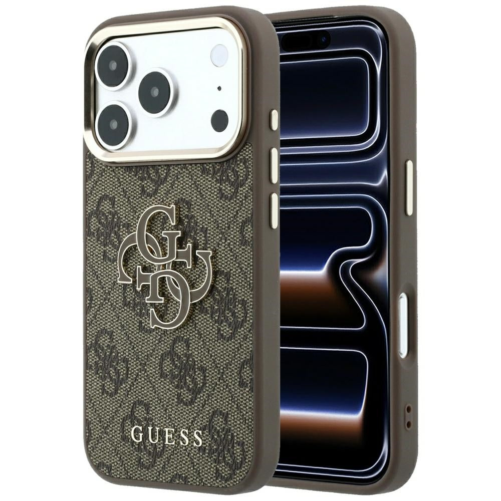 Tok Apple iPhone 18 Pro Max / 17 Pro Max, Guess, 4G Nagy Gyanta Logó, Barna