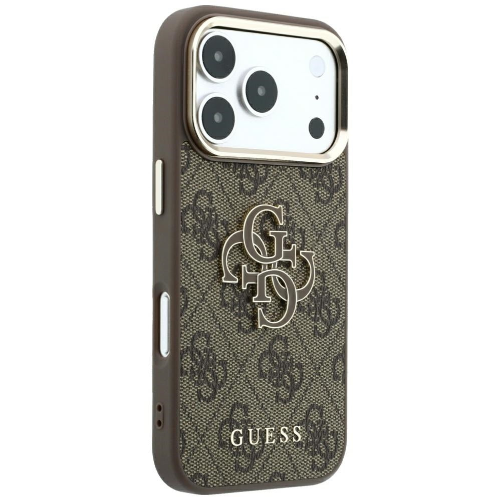 Tok Apple iPhone 18 Pro Max / 17 Pro Max, Guess, 4G Nagy Gyanta Logó, Barna
