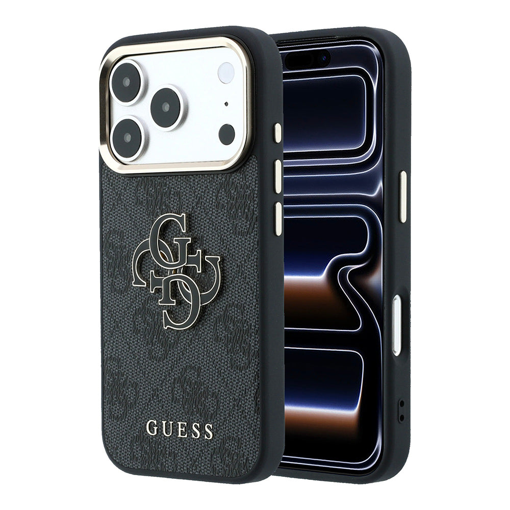 Tok Apple iPhone 18 Pro Max / 17 Pro Max, Guess, 4G Nagy Gyanta Logó, Fekete