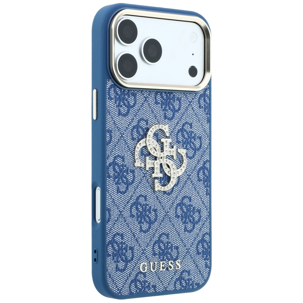 Tok Apple iPhone 18 Pro Max / 17 Pro Max, Guess, 4G Big Strass Logo, Kék