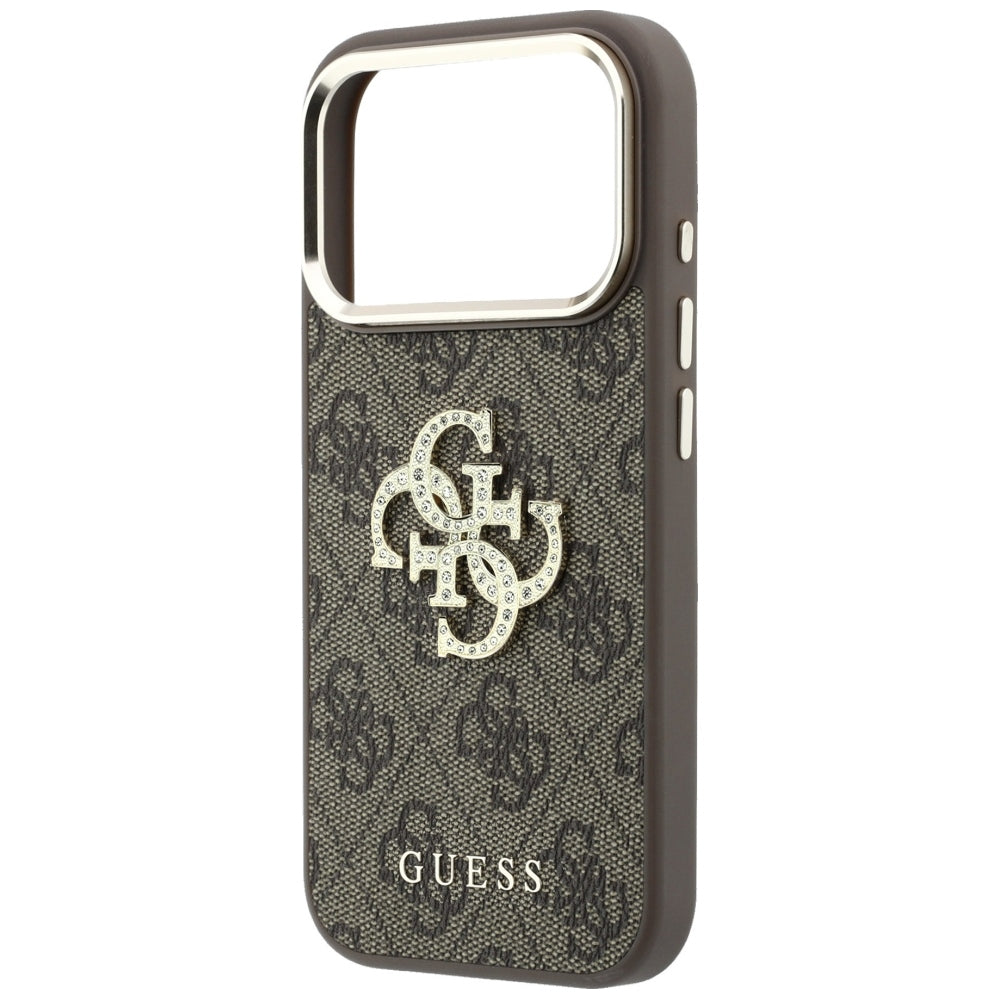 Tok Apple iPhone 18 Pro Max / 17 Pro Max, Guess, 4G Big Strass Logo, Barna
