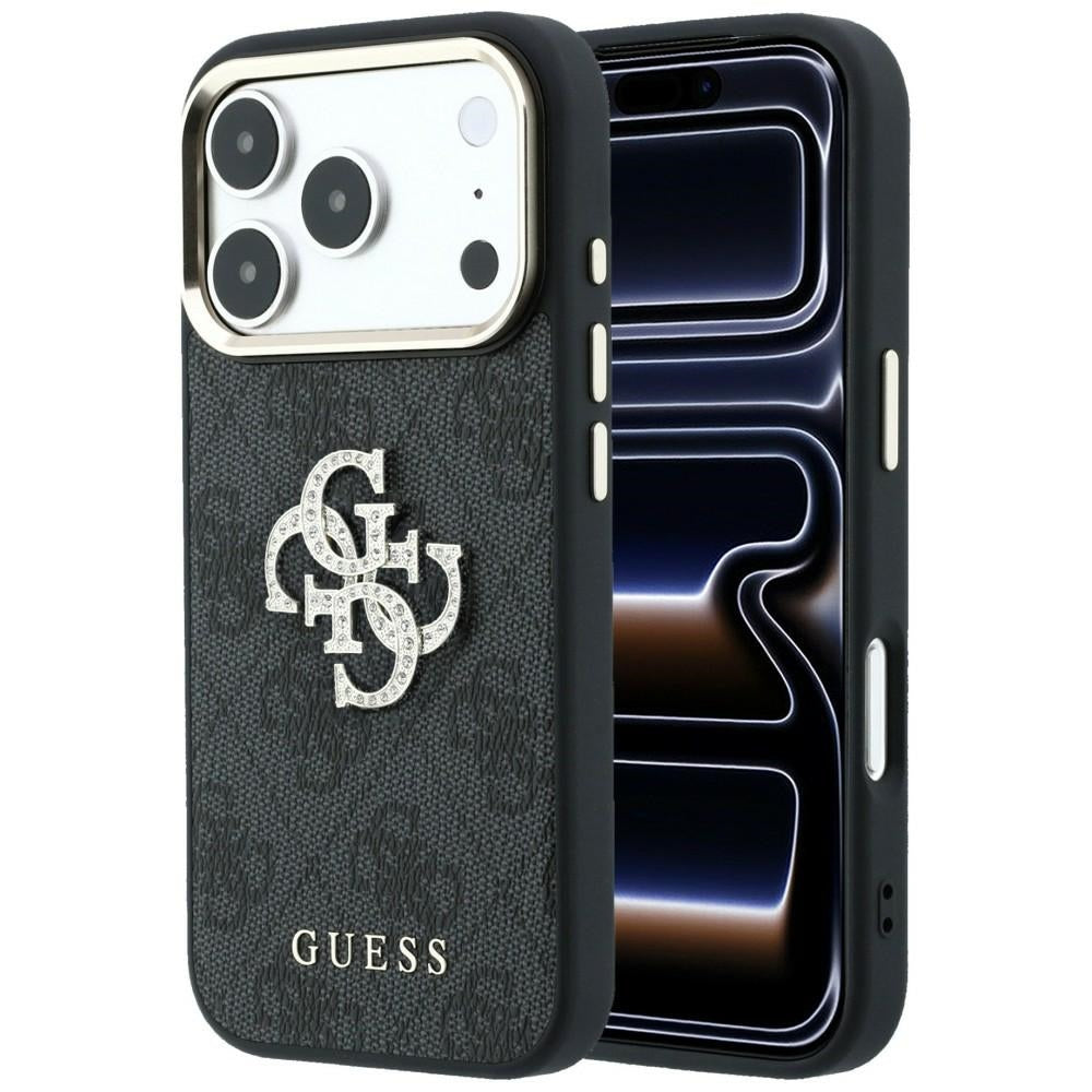 Tok Apple iPhone 18 Pro Max / 17 Pro Max, Guess, 4G Big Strass Logo, Fekete