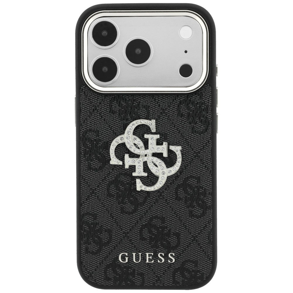 Tok Apple iPhone 18 Pro Max / 17 Pro Max, Guess, 4G Big Strass Logo, Fekete