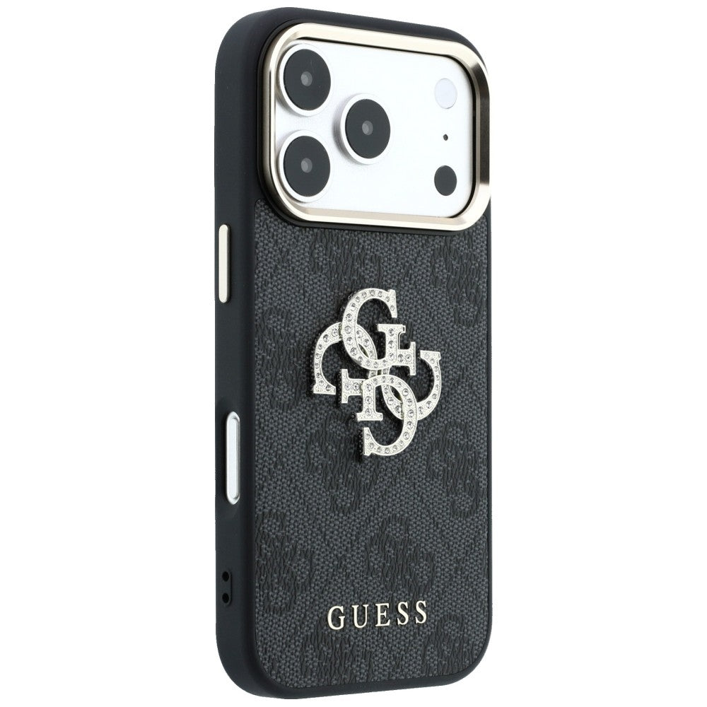 Tok Apple iPhone 18 Pro Max / 17 Pro Max, Guess, 4G Big Strass Logo, Fekete