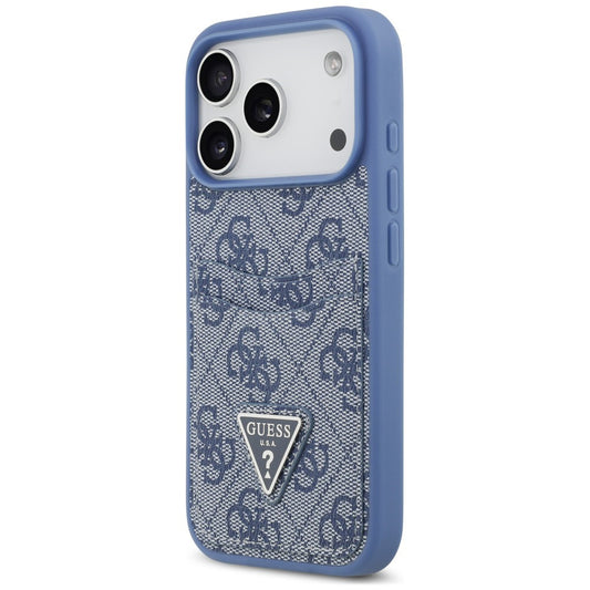 Tok Apple iPhone 18 Pro Max / 17 Pro Max készülékhez, Guess, 4G Double Card Triangle, kék