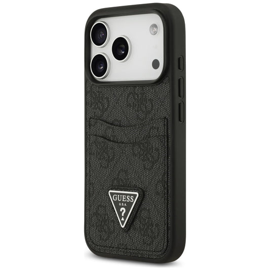 Tok Apple iPhone 18 Pro Max / 17 Pro Max készülékhez, Guess, 4G Double Card Triangle, fekete