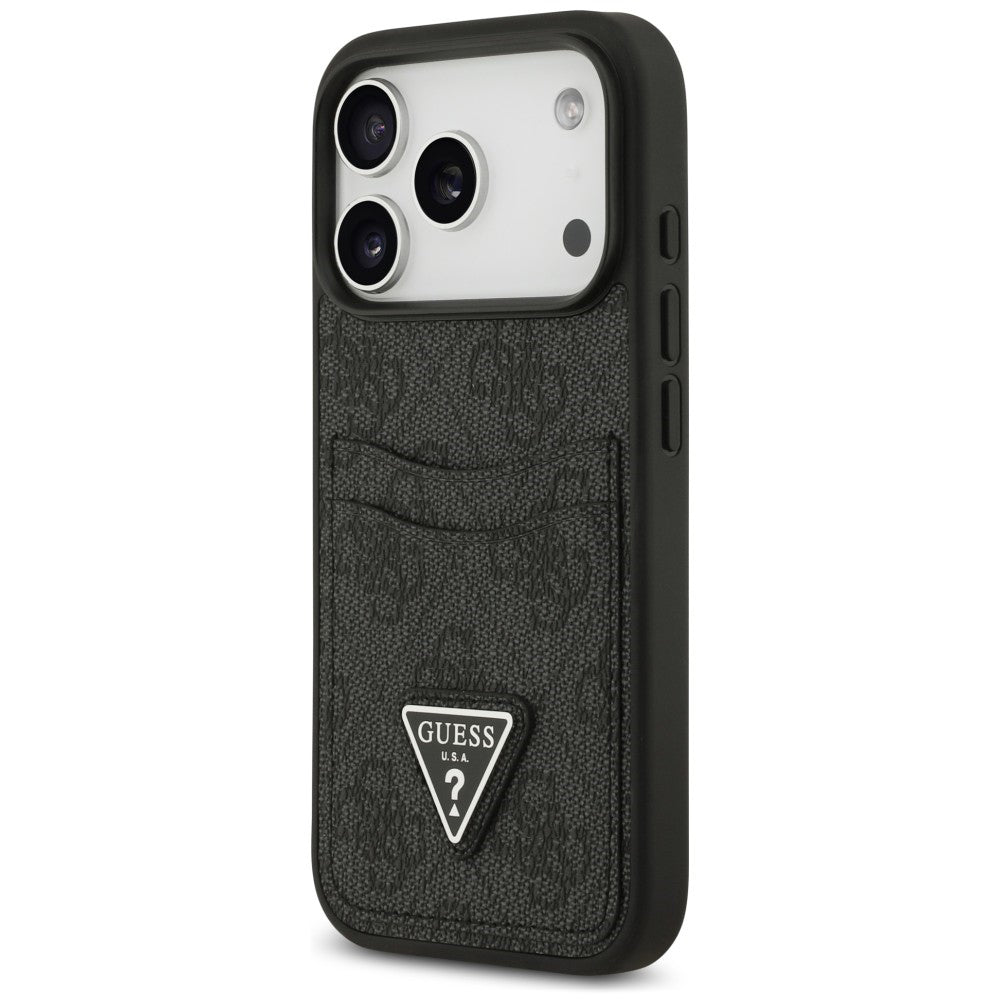 Tok Apple iPhone 18 Pro Max / 17 Pro Max készülékhez, Guess, 4G Double Card Triangle, fekete