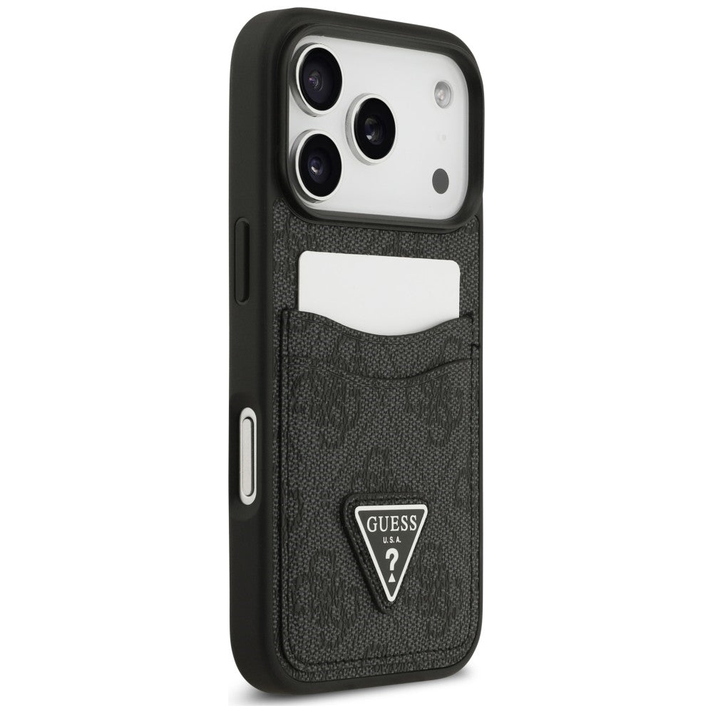 Tok Apple iPhone 18 Pro Max / 17 Pro Max készülékhez, Guess, 4G Double Card Triangle, fekete