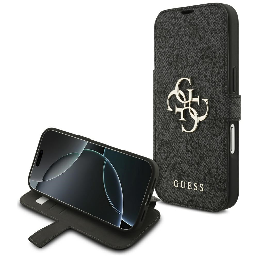 Tok Apple iPhone 18 Pro Max / 17 Pro Max-hoz, Guess, 4G Fém Logó, Fekete