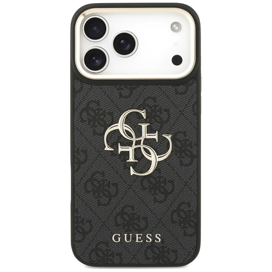 Tok Apple iPhone 18 Pro Max / 17 Pro Max készülékhez, Guess, Big 4G Classic Logo & Big Strap Metal Buttons, fekete