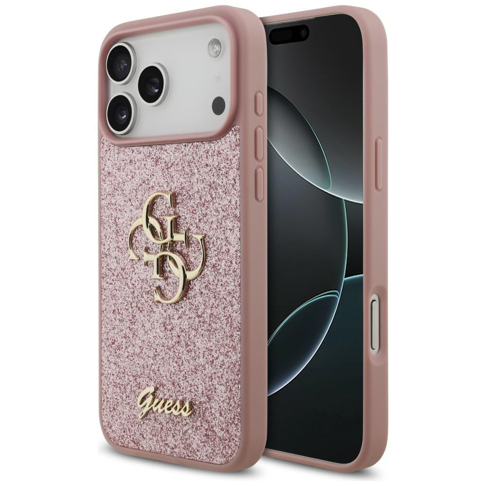 Tok Apple iPhone 18 Pro Max / 17 Pro Max, Guess, Fixed Glitter Big 4G, Rózsaszín