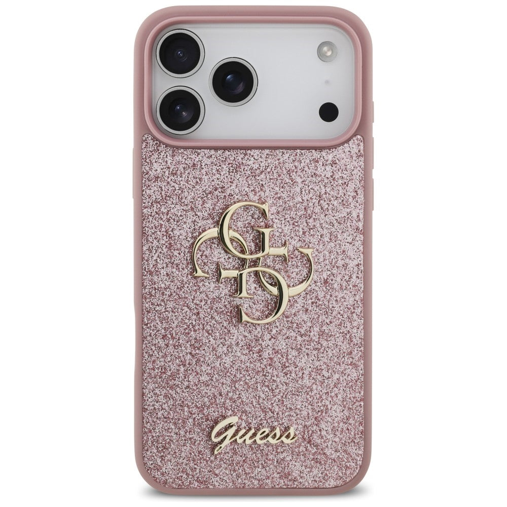 Tok Apple iPhone 18 Pro Max / 17 Pro Max, Guess, Fixed Glitter Big 4G, Rózsaszín