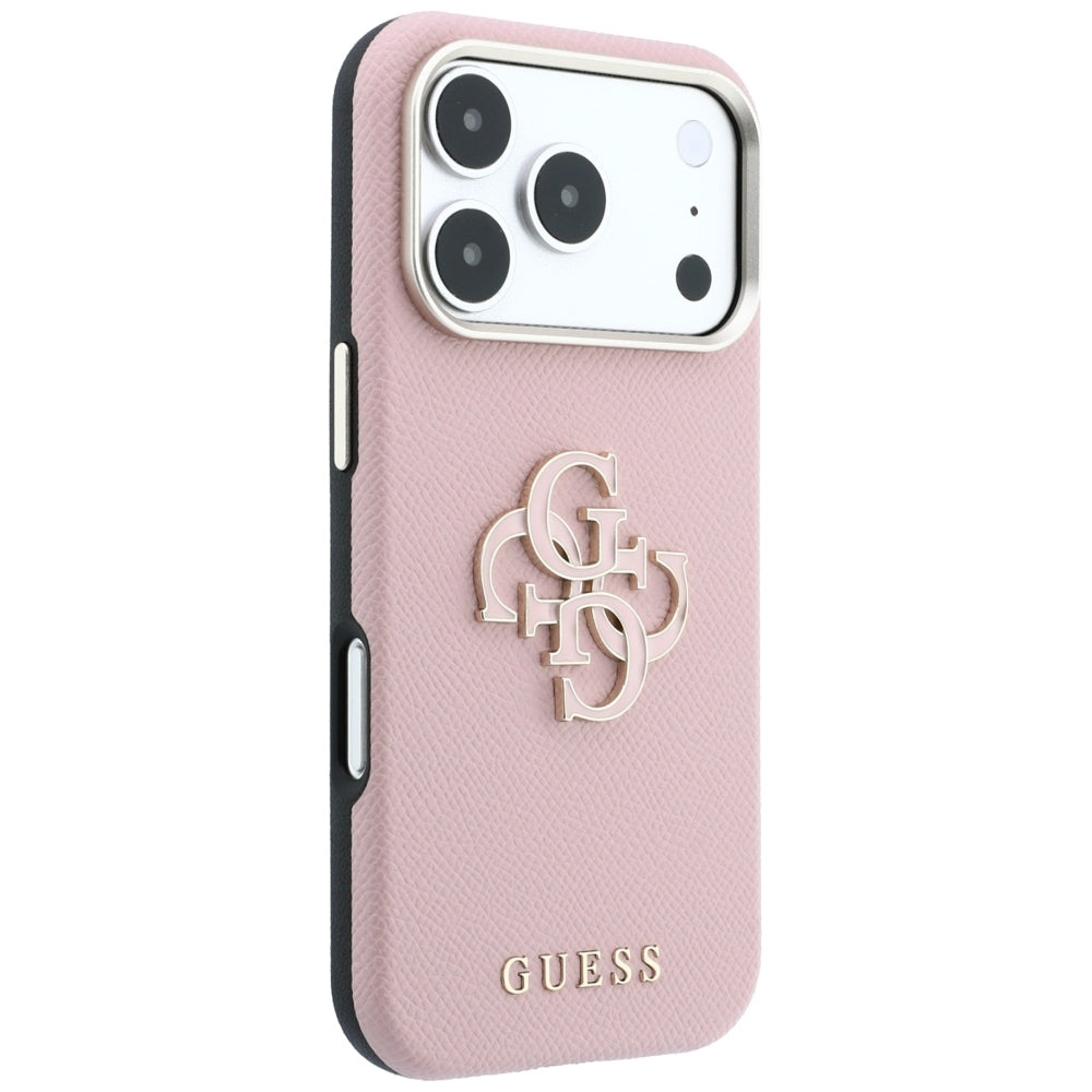 Tok Apple iPhone 18 Pro Max / 17 Pro Max, Guess, Nagyméretű gyantás logóval, Rózsaszín