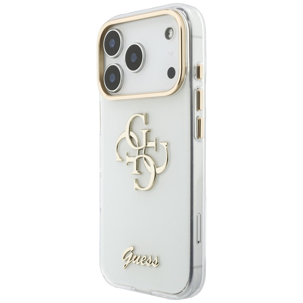 Tok Apple iPhone 18 Pro Max / 17 Pro Max, Guess, IML 4G Metal Script, Fehér