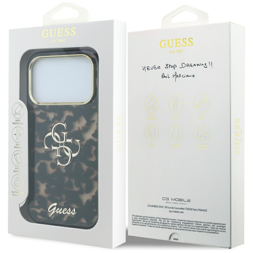 Tok Apple iPhone 18 Pro Max / 17 Pro Max számára, Guess, IML 4G Fém Script, Barna