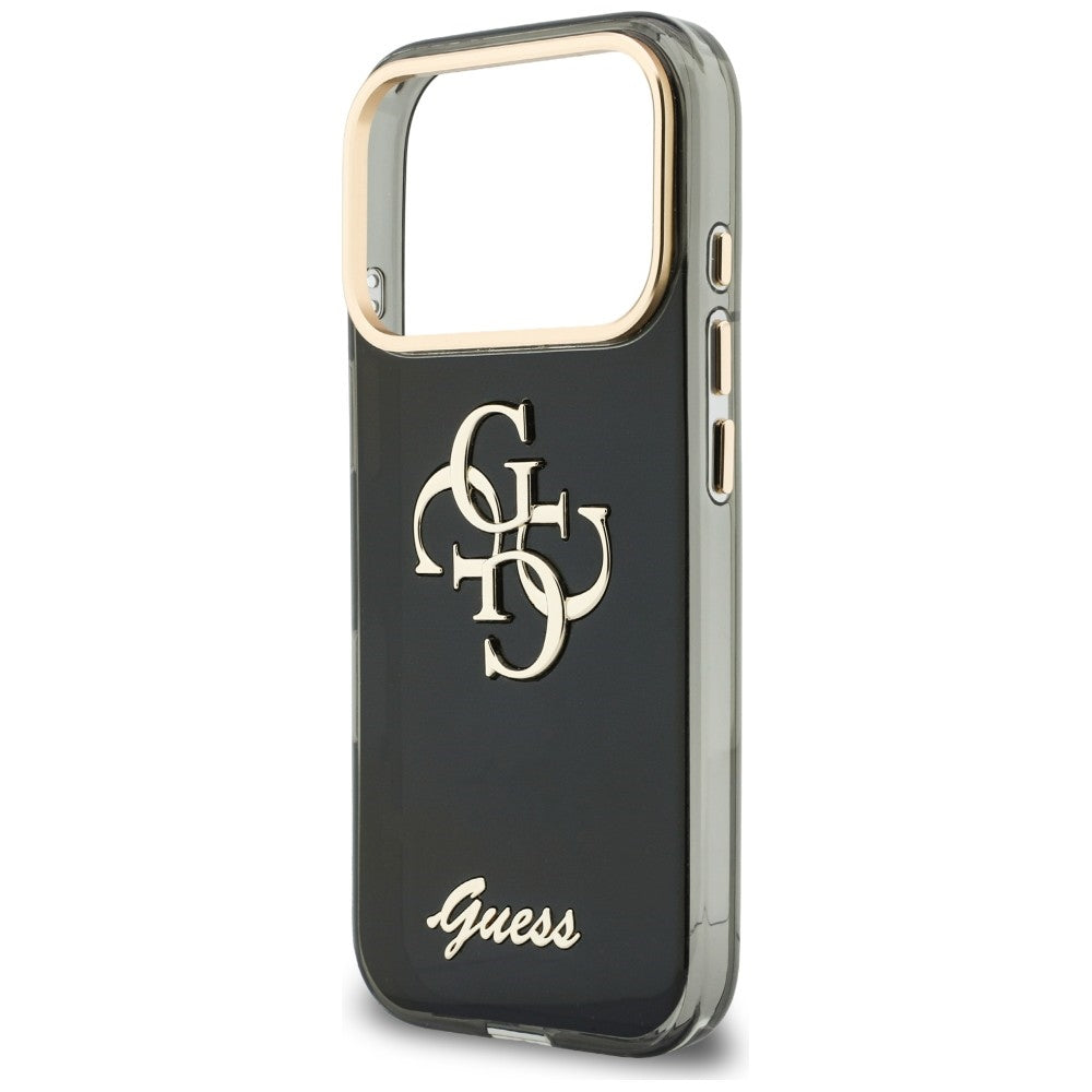 Tok Apple iPhone 18 Pro Max / 17 Pro Max, Guess, IML 4G Metal Script, Fekete