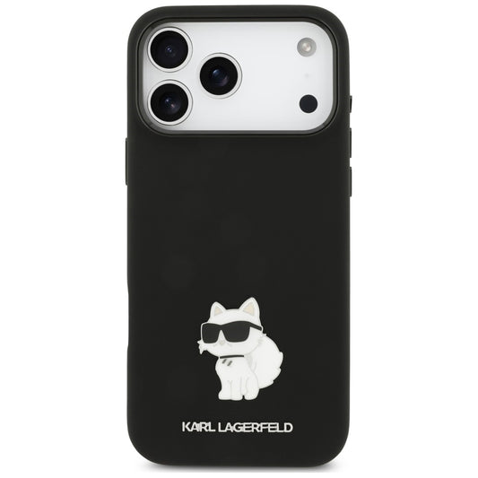 Tok Karl Lagerfeld Choupette Metal Pin Apple iPhone 18 Pro Max / 17 Pro Max készülékhez, fekete