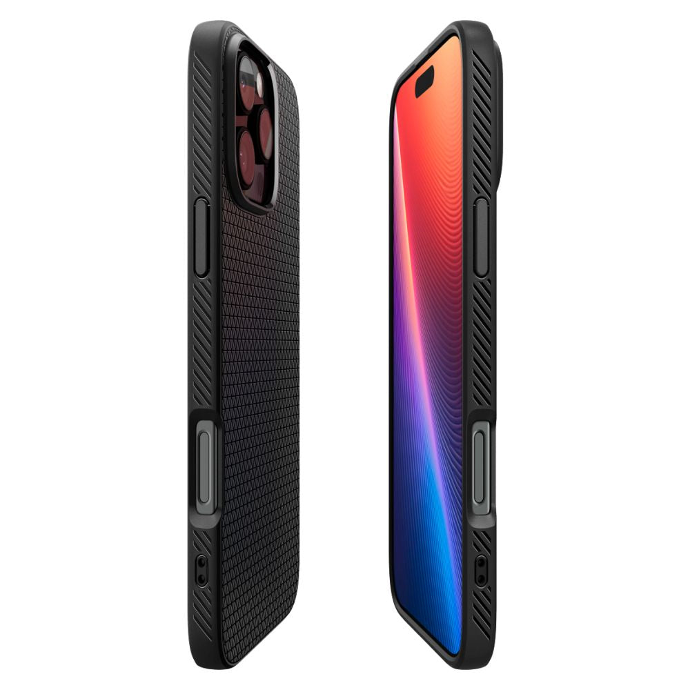 Tojás Apple iPhone 16 Pro Max, Spigen, Liquid Air Matte, fekete ACS07988