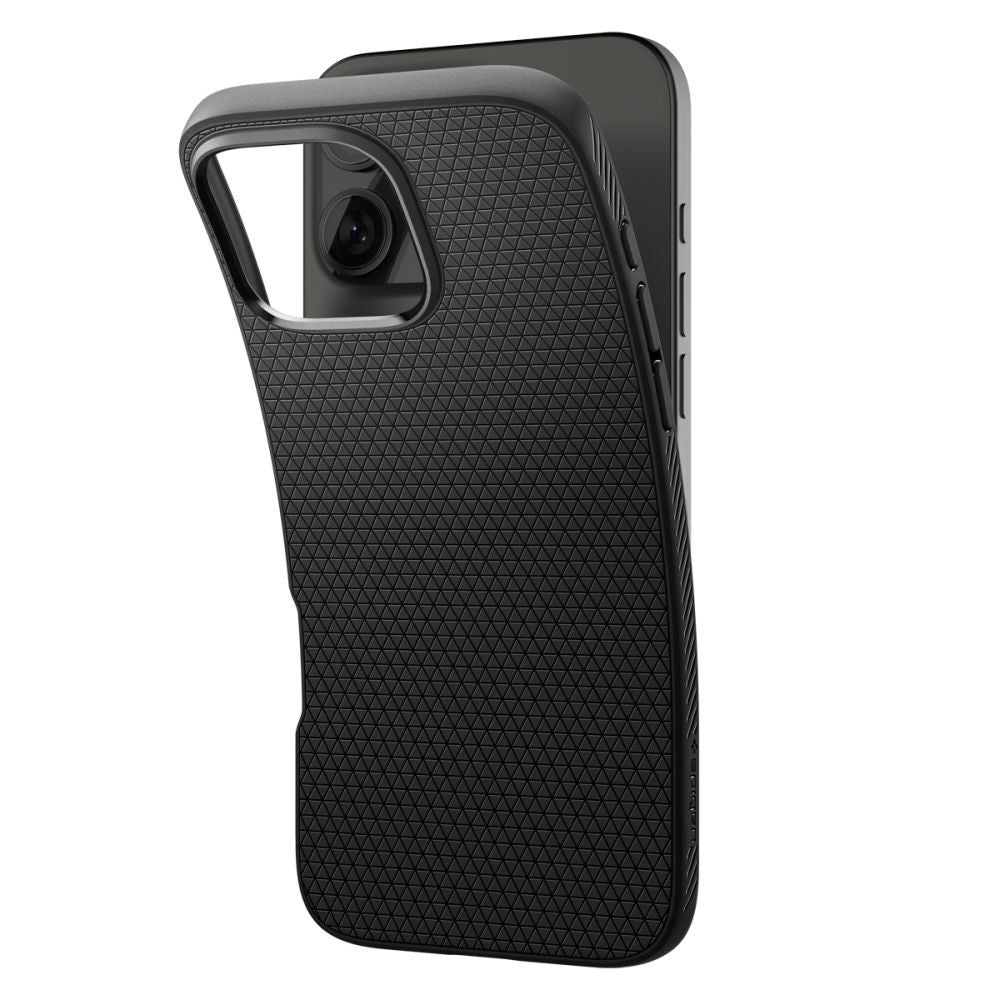 Tojás Apple iPhone 16 Pro Max, Spigen, Liquid Air Matte, fekete ACS07988
