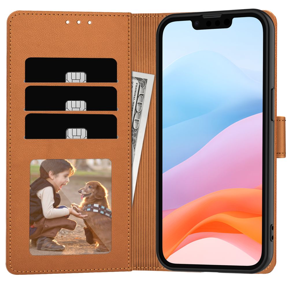 Tok Apple iPhone 17e / 16e készülékhez, Tech-Protect, Wallet, Barna