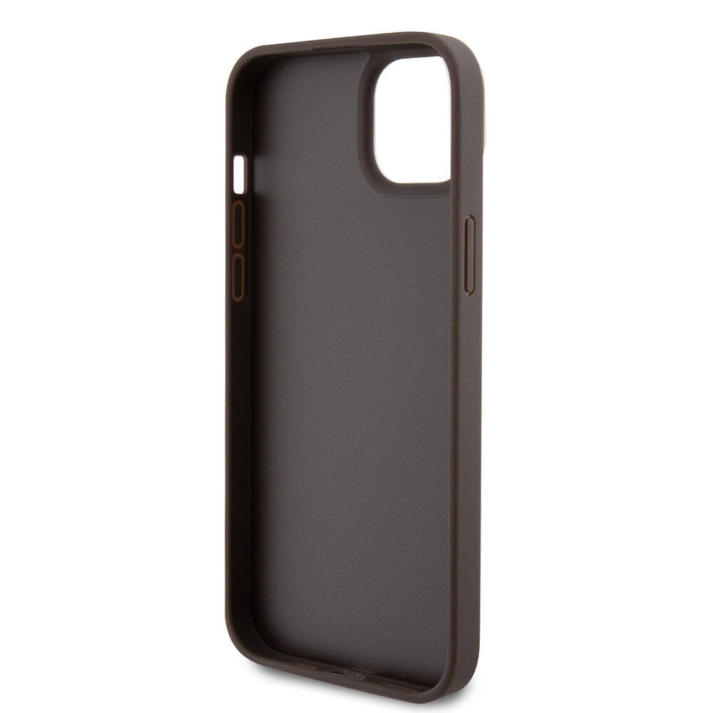 Tok Apple iPhone 15 Plus-hoz, Guess, Crossbody 4G Metal Logo, Barna, Újrapecsételt