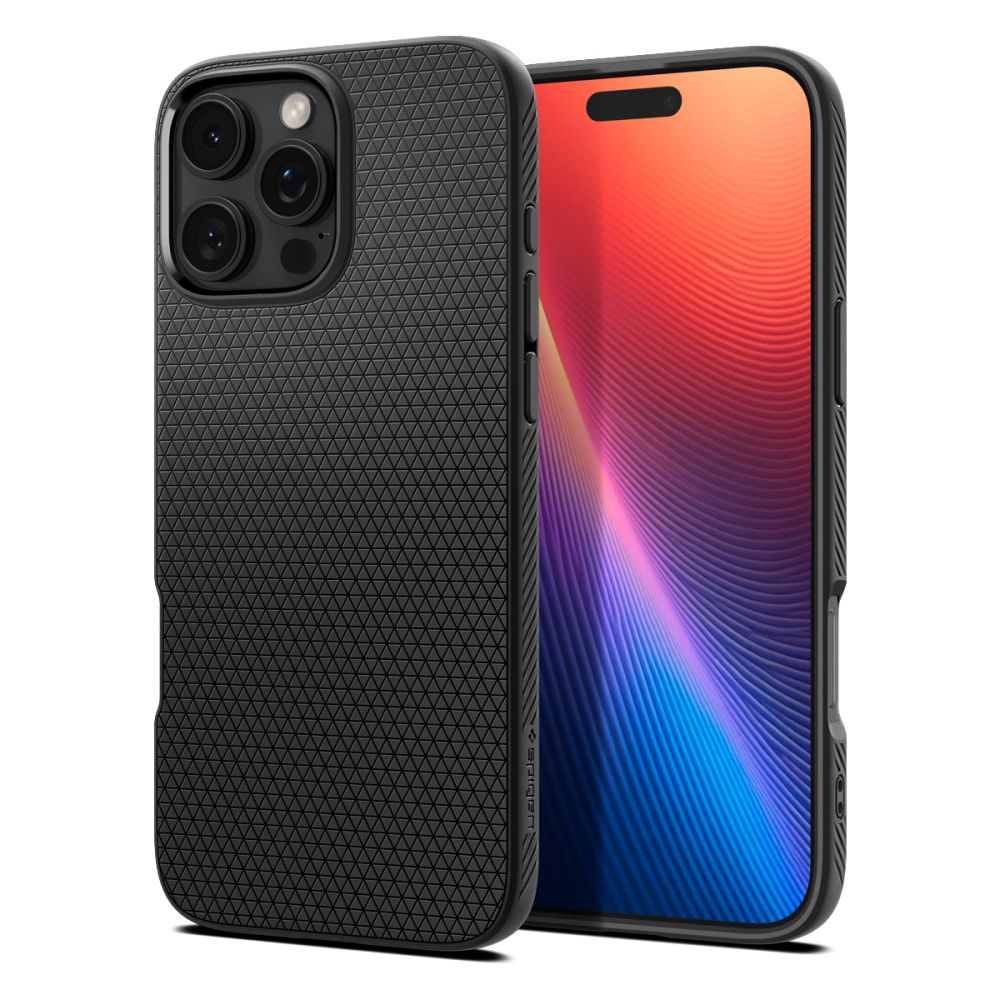Tojás Apple iPhone 16 Pro Max, Spigen, Liquid Air Matte, fekete ACS07988