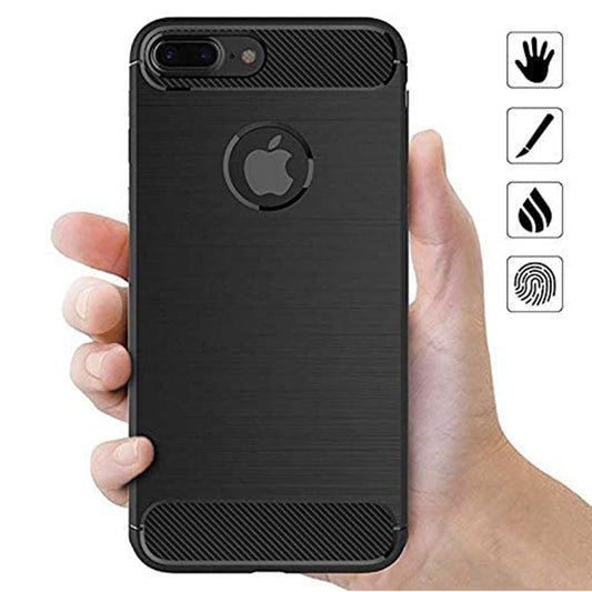 Case for Apple iPhone 8 Plus, Techsuit, Carbon, Black