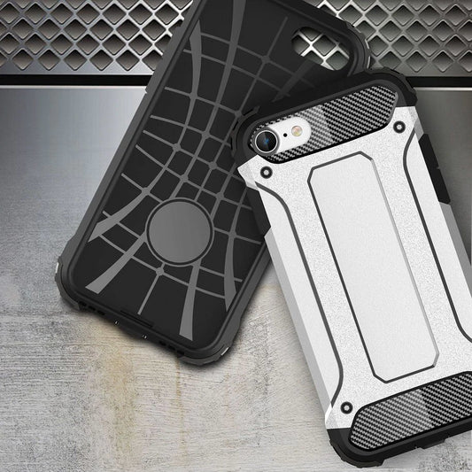 Case for Apple iPhone SE (2022) / SE (2020) / 8 / 7, Techsuit, Hybrid Armor, Black