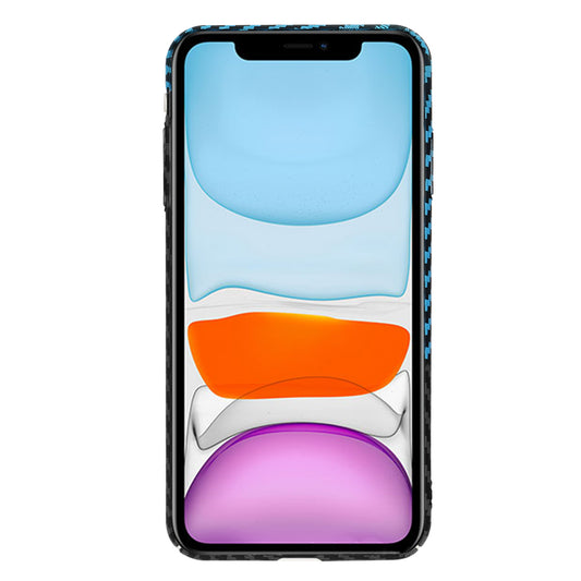Case for Apple iPhone XR, Techsuit, Carbonite FiberShell, Black Blue