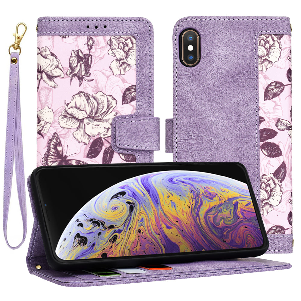 Tok Apple iPhone XS Max-hoz, Techsuit, FlipCraft, Lila