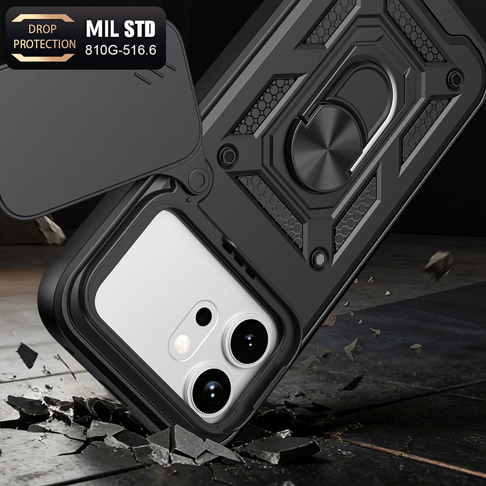Case for Honor 600 Pro / 600, Techsuit, CamShield, Black
