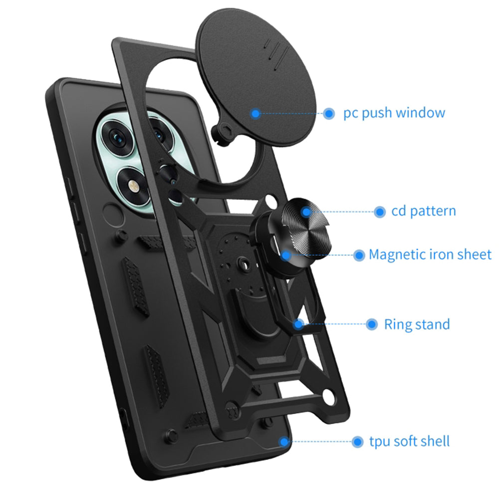 Tok Honor Magic7 Pro-hoz, Techsuit, CamShield, Fekete