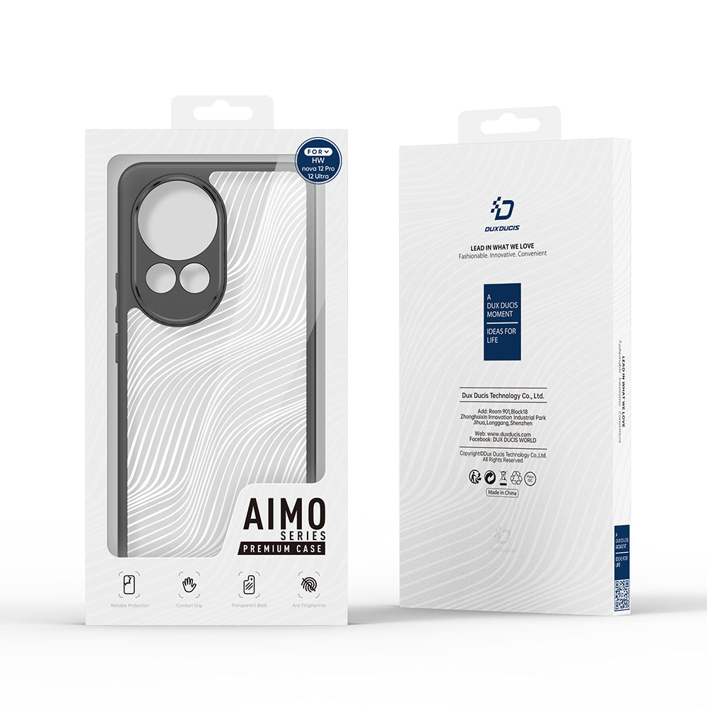 Tok Huawei nova 12 Pro-hoz, DUX DUCIS, Aimo, Fekete