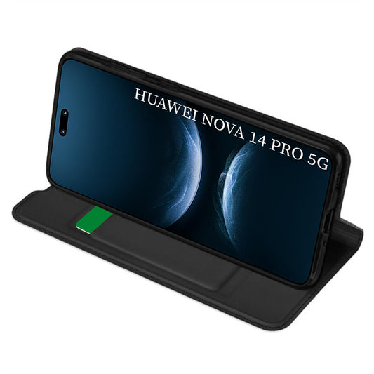 Tok Huawei nova 14 Pro-hoz, Techsuit, Magskin Book, Fekete
