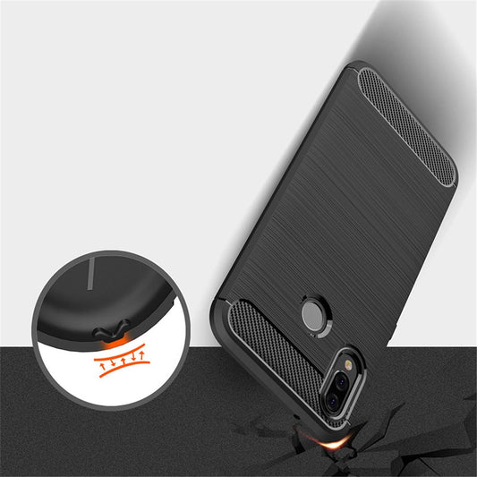 Huawei P20 Lite tok, Techsuit, Karbon, Fekete